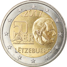 Luxemburgo, 2 Euro, 2017, SC, Bimetálico, KM:New
