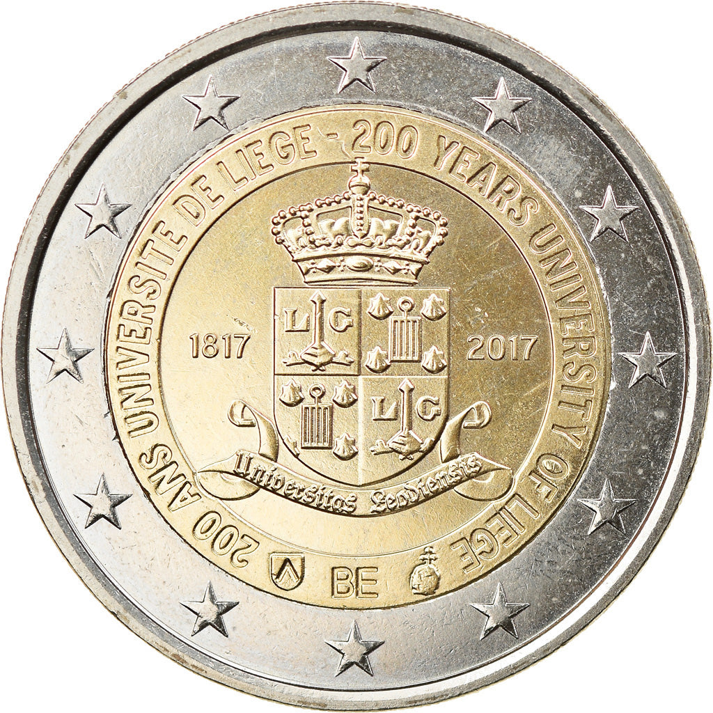 Belgium, 2 Euro, Université de Liège, 2017, MS(63), Bi-Metallic, KM:New