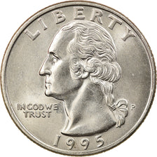 Coin, United States, Washington Quarter, Quarter, 1995, U.S. Mint, Philadelphia