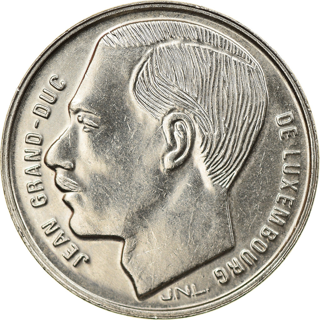Coin, Luxembourg, Jean, Franc, 1988, AU(50-53), Nickel plated steel, KM:63