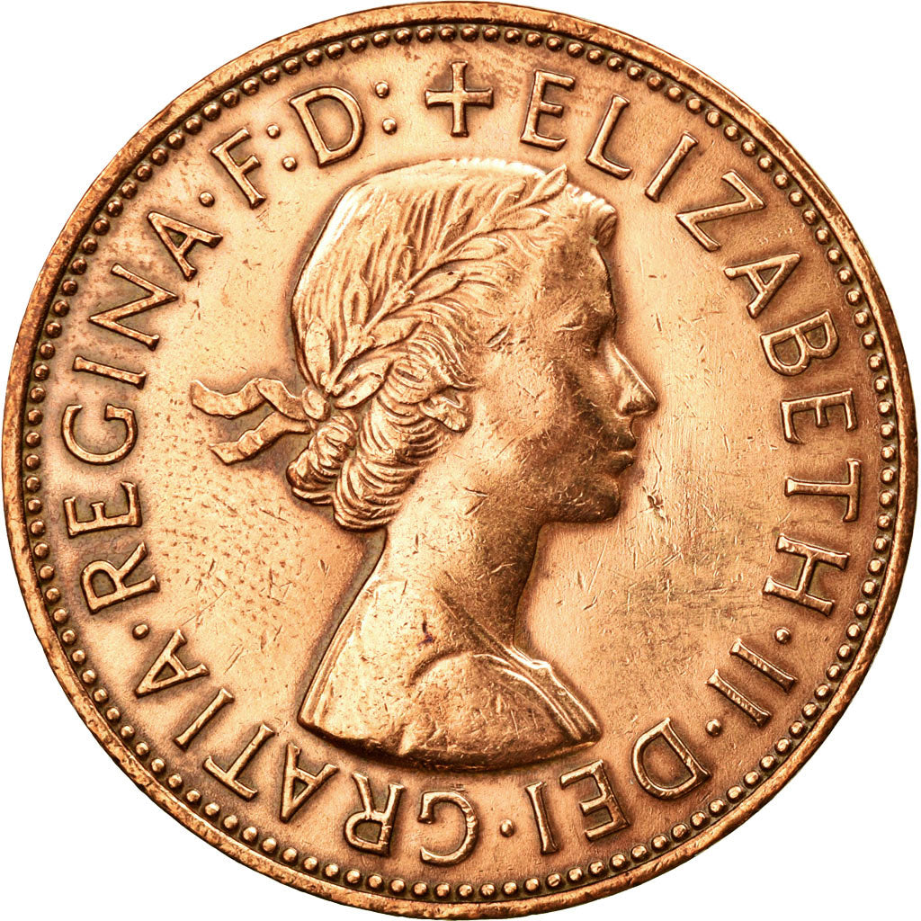 Coin, Great Britain, Elizabeth II, Penny, 1967, EF(40-45), Bronze, KM:897
