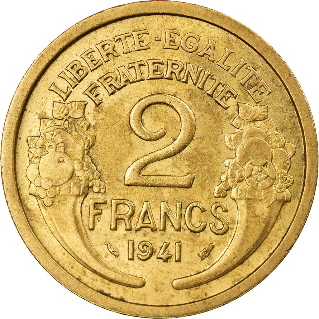 Moneta, Francia, Morlon, 2 Francs, 1941, Paris, BB+, Alluminio-bronzo, KM:886