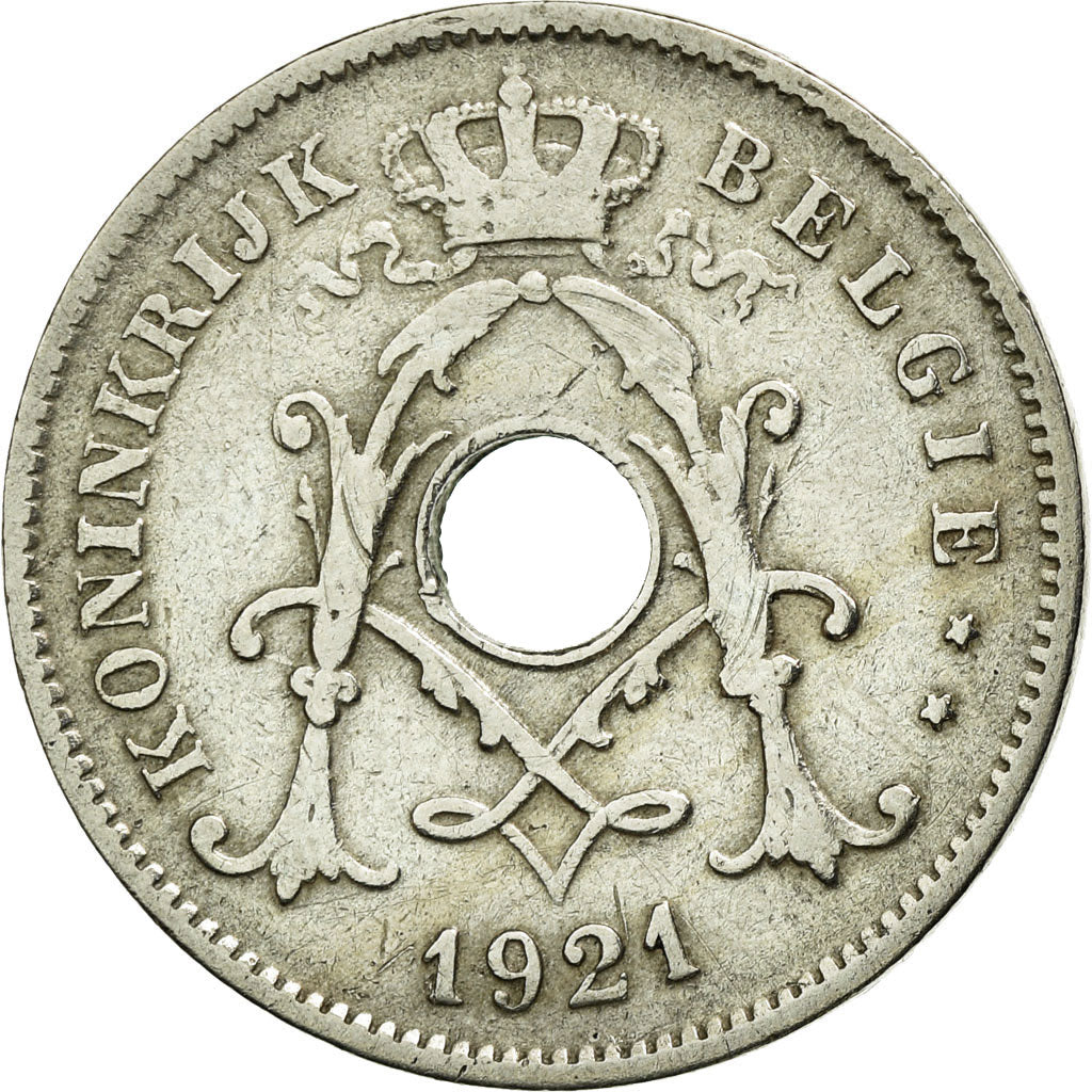 Coin, Belgium, 10 Centimes, 1921, AU(50-53), Copper-nickel, KM:86