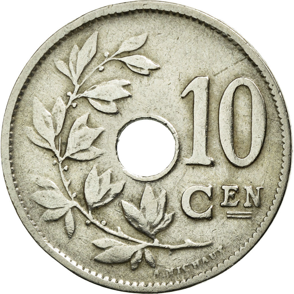 Coin, Belgium, 10 Centimes, 1921, AU(50-53), Copper-nickel, KM:86