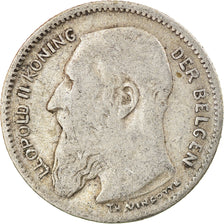 Moneta, Belgio, 50 Centimes, 1902, MB+, Argento, KM:61.1