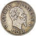 Coin, Italy, Vittorio Emanuele II, 50 Centesimi, 1867, Naples, EF(40-45)