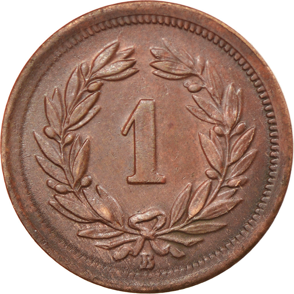Coin, Switzerland, Rappen, 1899, Bern, AU(55-58), Bronze, KM:3.1