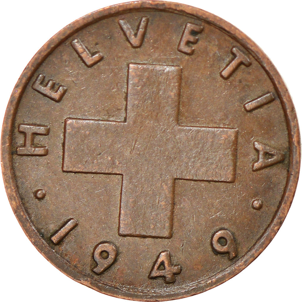 Monnaie, Suisse, Rappen, 1949, Bern, TTB, Zinc, KM:3a