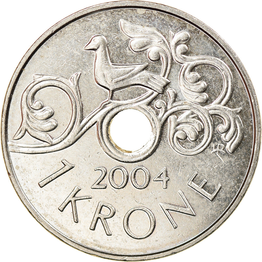 Moneda, Noruega, Harald V, Krone, 2004, MBC, Cobre - níquel, KM:462