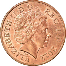 Coin, Great Britain, Elizabeth II, 2 Pence, 2012, AU(50-53), Copper Plated