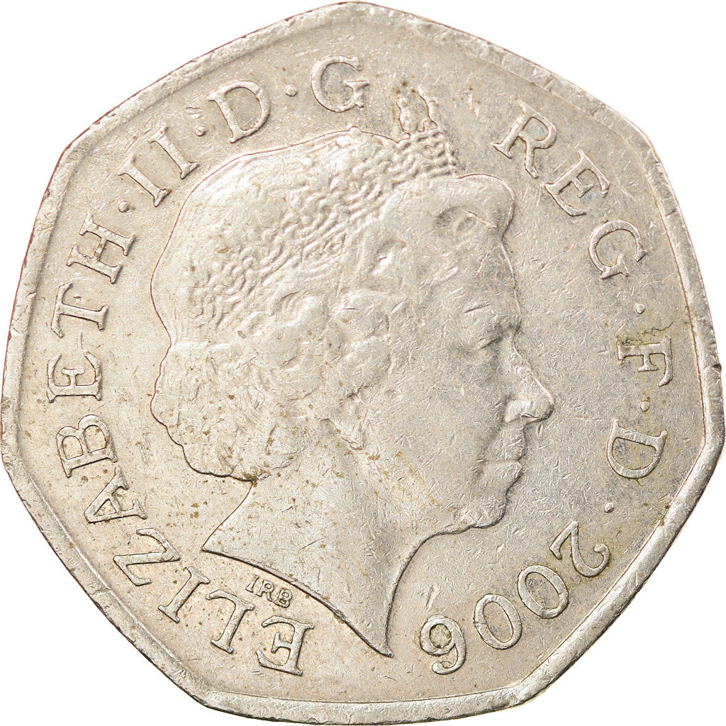 Coin, Great Britain, Elizabeth II, 50 Pence, 2006, EF(40-45), Copper-nickel