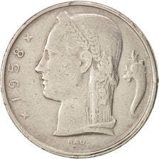 Coin, Belgium, 5 Francs, 5 Frank, 1958, EF(40-45), Copper-nickel, KM:134.1