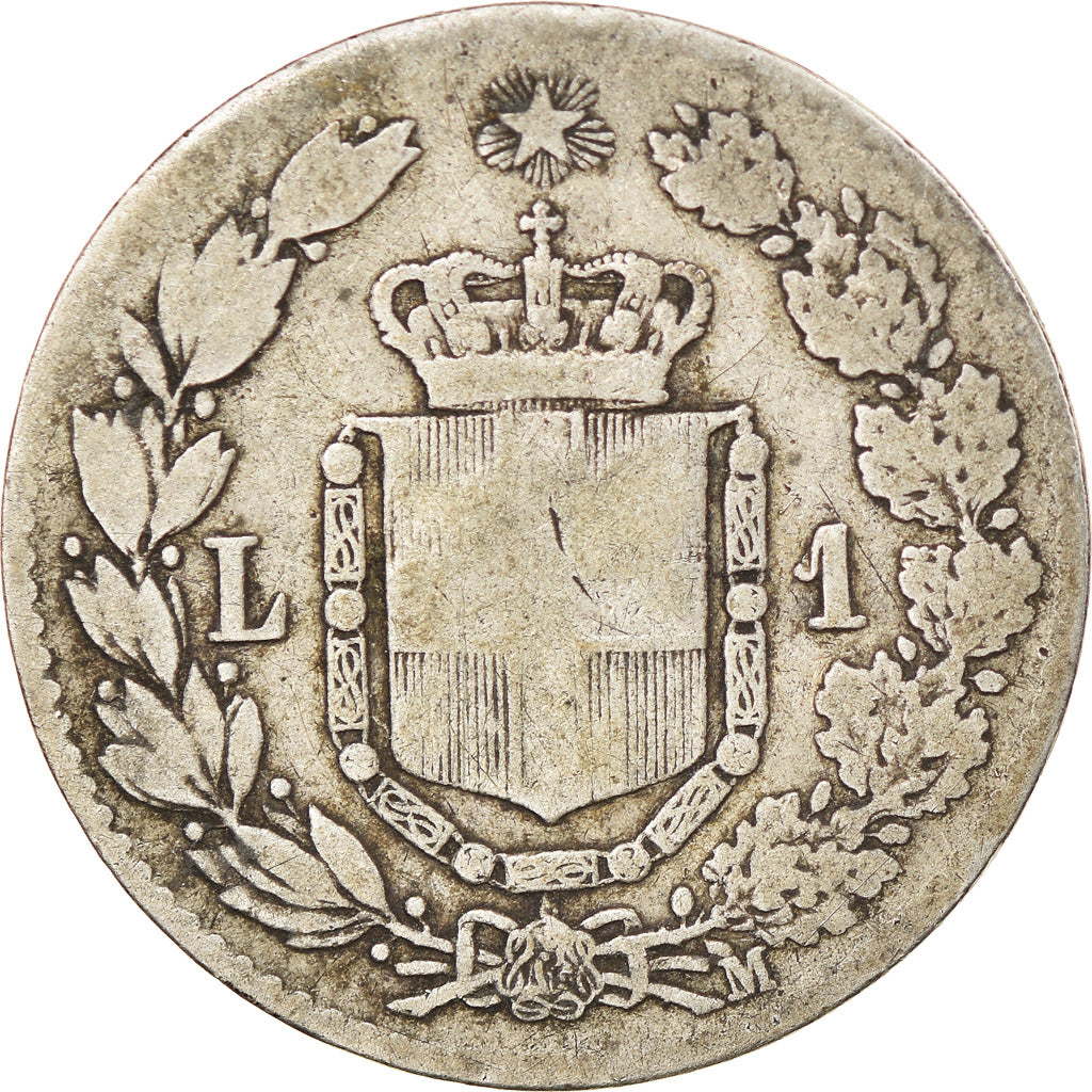 Coin, Italy, Umberto I, Lira, 1887, Milan, VF(20-25), Silver, KM:24.2