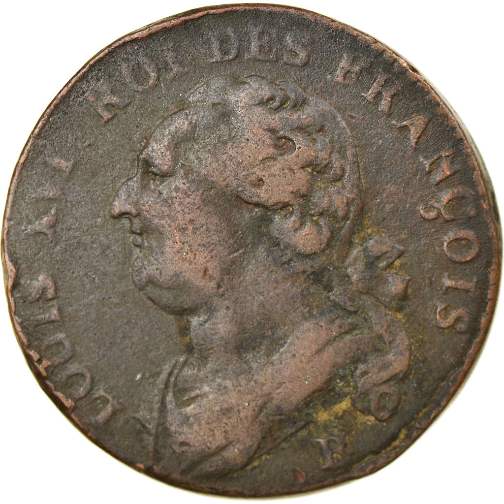 Coin, France, 12 Deniers, 1792, Rouen, VF(30-35), Bronze, KM:600.14