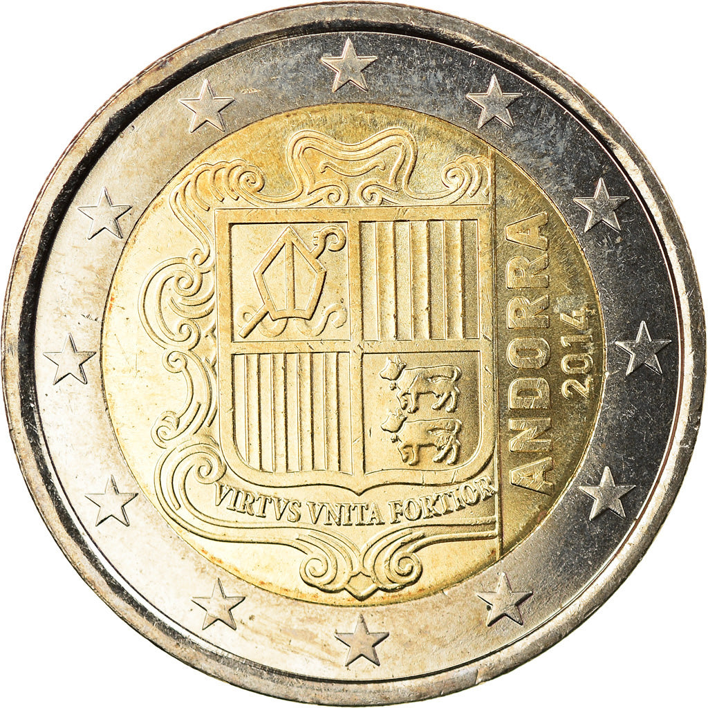 Andorra, 2 Euro, 2014, MS(63), Bi-Metallic, KM:New