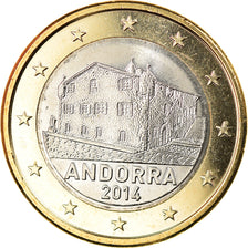 Andorra, 1 Euro, 2014, MS(63), Bimetaliczny, KM:New