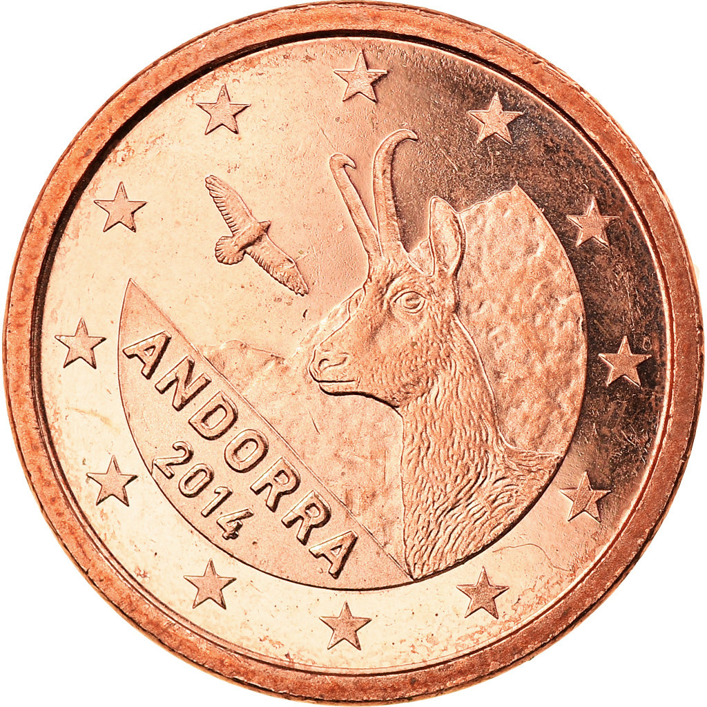 Andorra, Euro Cent, 2014, FDC, Cobre chapado en acero