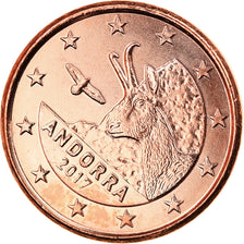 Andorra, Euro Cent, 2017, MS(65-70), Copper Plated Steel, KM:New