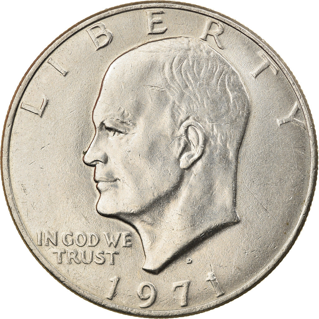 Coin, United States, Eisenhower Dollar, Dollar, 1971, U.S. Mint, Denver