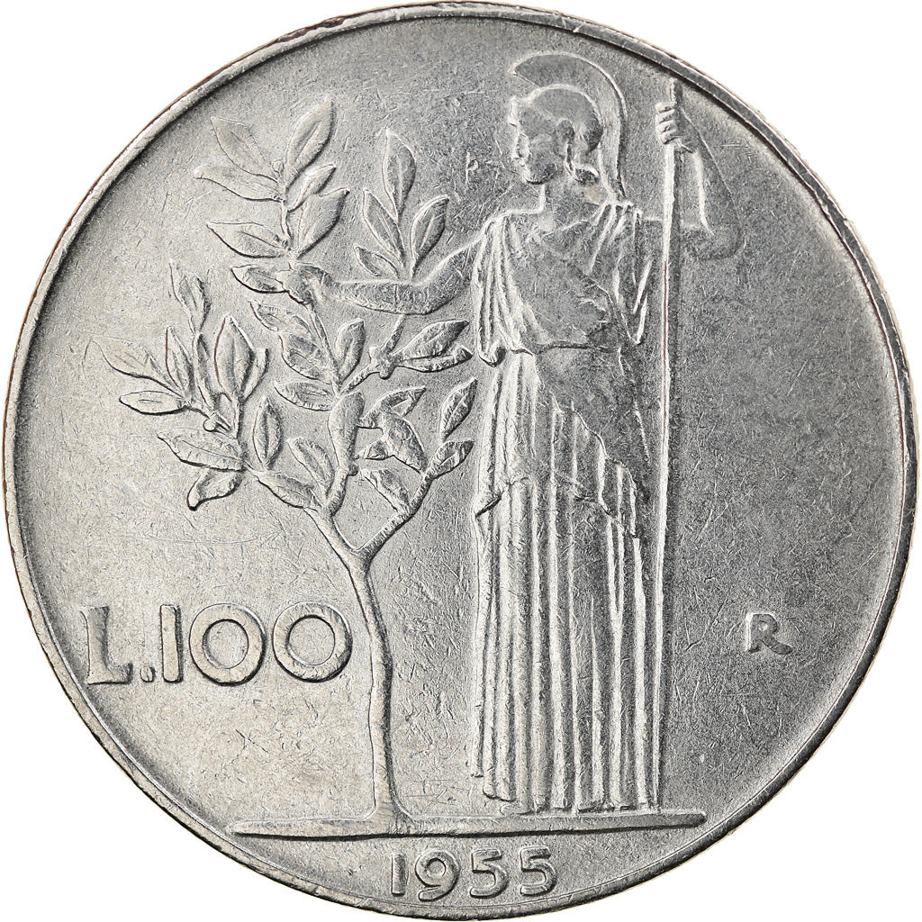 Monnaie, Italie, 100 Lire, 1955, Rome, TTB, Stainless Steel, KM:96.1