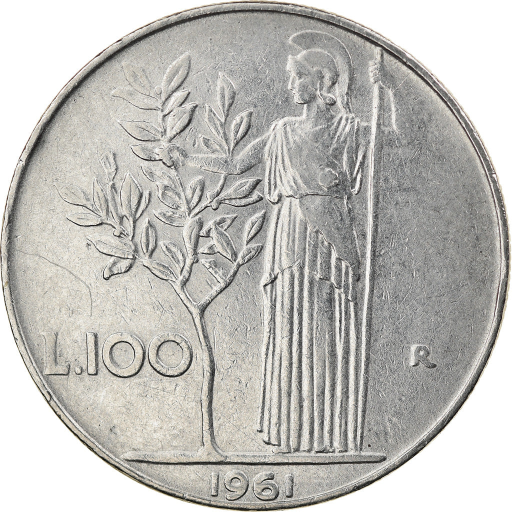 Münze, Italien, 100 Lire, 1961, Rome, SS, Stainless Steel, KM:96.1