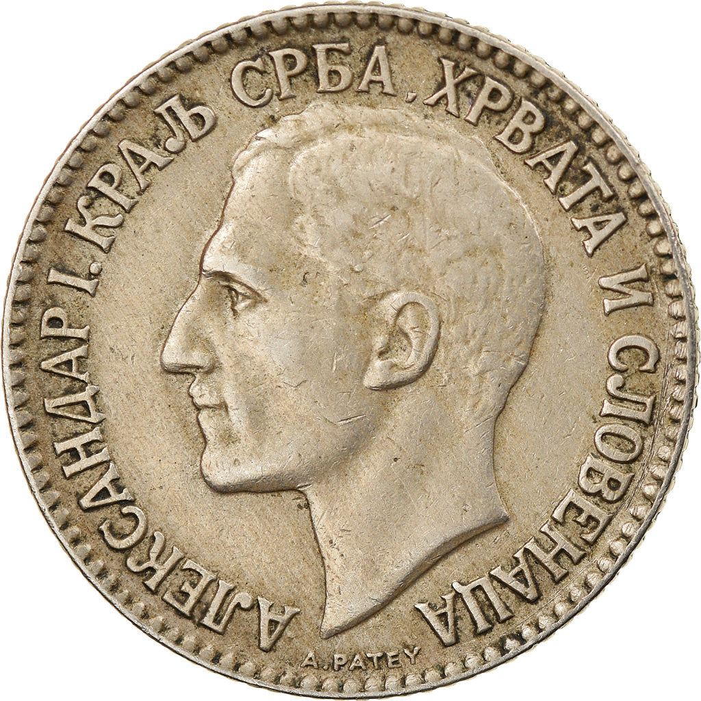 Coin, Yugoslavia, Alexander I, 2 Dinara, 1925, EF(40-45), Nickel-Bronze, KM:6