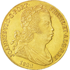 Coin, Portugal, Jo, Peca, 6400 Reis, 1822, Lisbon, AU(55-58), Gold, KM:364