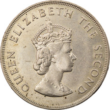 Coin, Jersey, Elizabeth II, 5 Shilling, 1966, EF(40-45), Copper-nickel, KM:28
