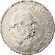 Coin, Great Britain, Elizabeth II, Crown, 1965, AU(50-53), Copper-nickel, KM:910