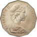 Coin, Australia, Elizabeth II, 50 Cents, 1977, AU(50-53), Copper-nickel, KM:70