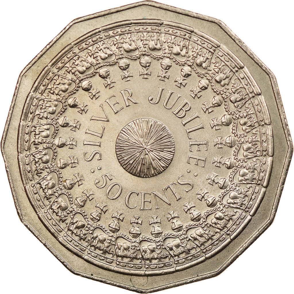 Coin, Australia, Elizabeth II, 50 Cents, 1977, AU(50-53), Copper-nickel, KM:70