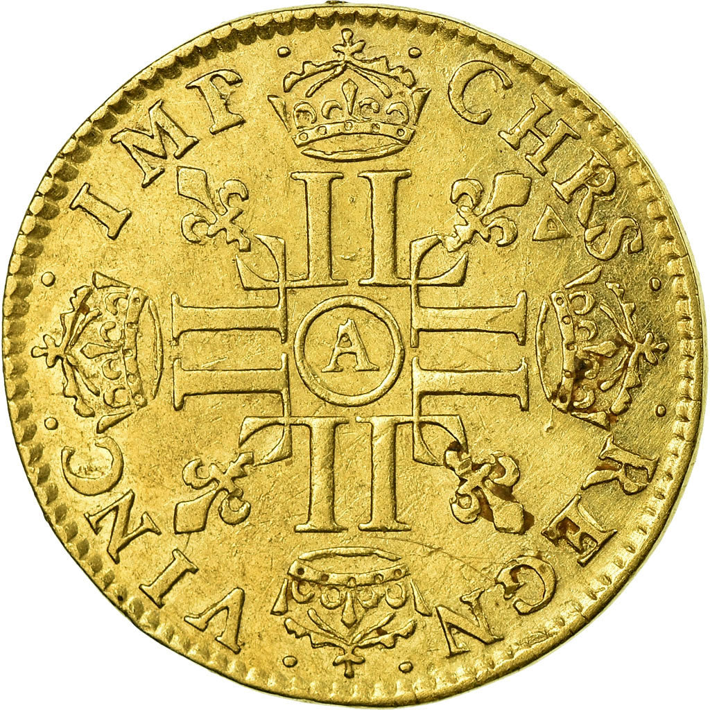 Munten, Frankrijk, Louis XIV, 1/2 Louis d'or à la mèche longue, 1/2 Louis