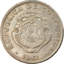 Munten, Costa Rica, 2 Colones, 1961, ZF, Copper-nickel, KM:187.1a