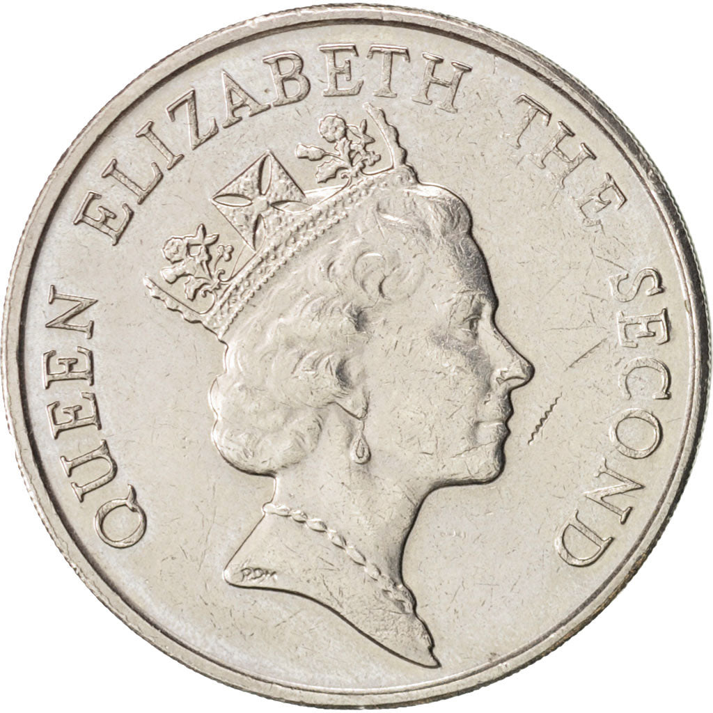 Hong Kong, Elizabeth II, 5 Dollars, 1989, EF(40-45), Copper-nickel, KM:56