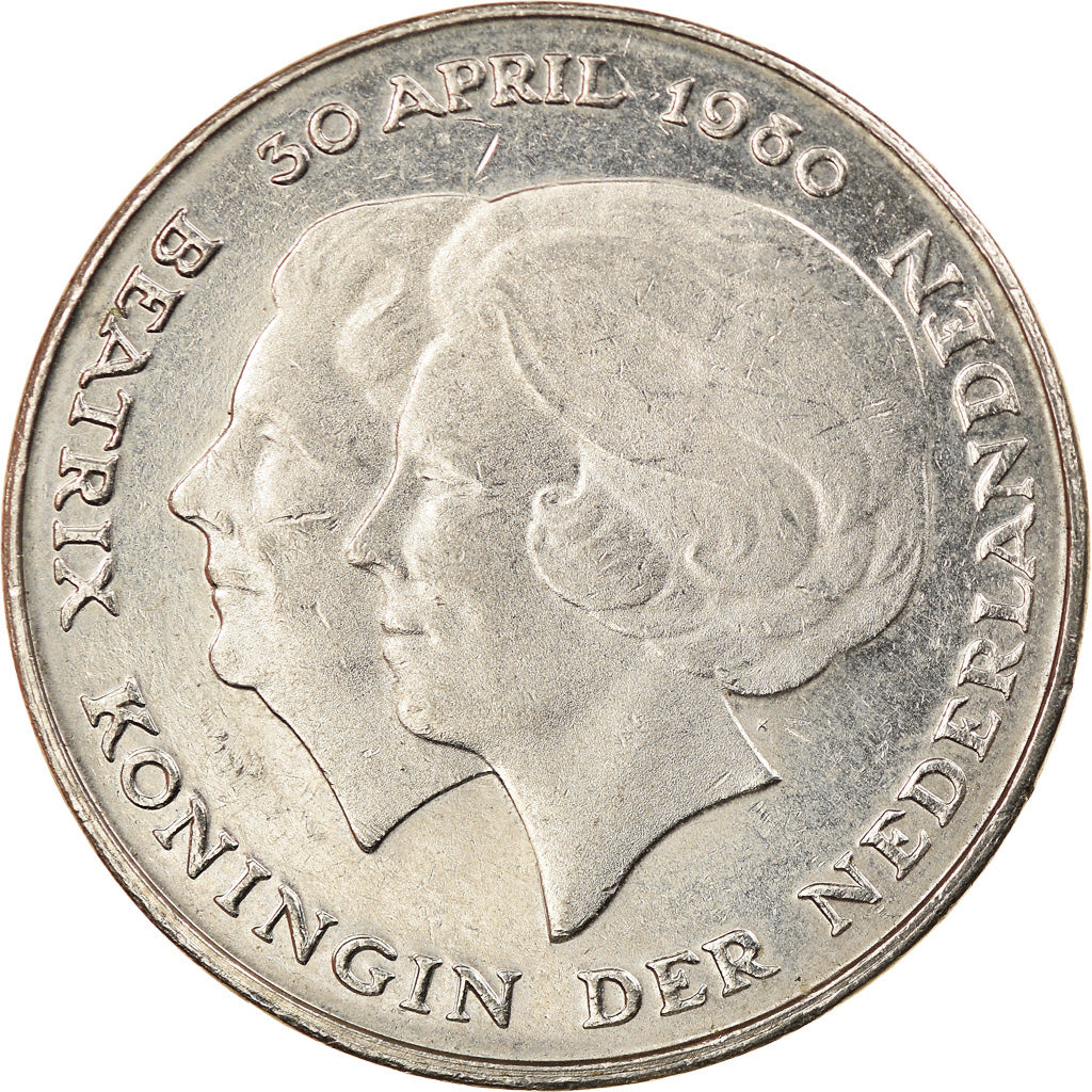 Moneta, Paesi Bassi, Juliana, 2-1/2 Gulden, 1980, BB, Argento, KM:185