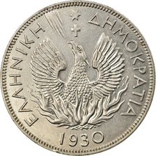 Coin, Greece, 5 Drachmai, 1930, AU(50-53), Nickel, KM:71.1