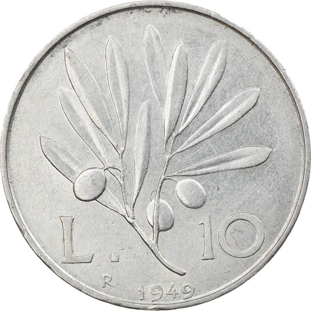 Monnaie, Italie, 10 Lire, 1949, Rome, TTB+, Aluminium, KM:90