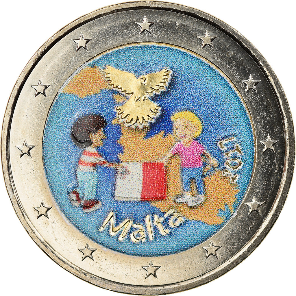 Malta, 2 Euro, 2017, Colourized, SC, Bimetálico, KM:New