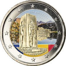 Andorra, 2 Euro, 25 years of Constitution, 2018, Colourized, MS(63)