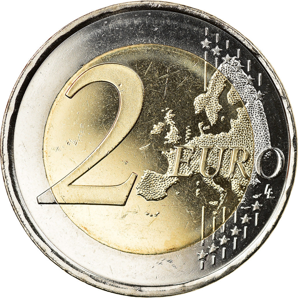 Andorra, 2 Euro, 25 years of Constitution, 2018, Colourized, MS(63)