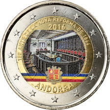 Andorra, 2 Euro, Réforme de 1866, 2016, Colourized, MS(63), Bi-Metallic, KM:New