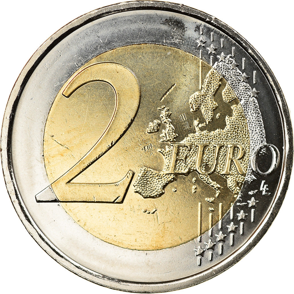Andorra, 2 Euro, Radio et Télévision, 2016, Colourized, MS(63), Bi-Metallic