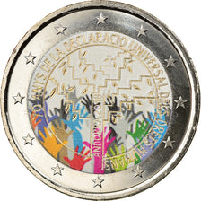 Andorra, 2 Euro, 70 Des Droits de l Homme, 2018, Colourized, MS(63)