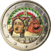 Italy, 2 Euro, Plauto, 2016, Colourized, MS(63), Bi-Metallic, KM:New