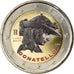 Italy, 2 Euro, Donatello, 2016, Colourized, MS(63), Bi-Metallic, KM:New
