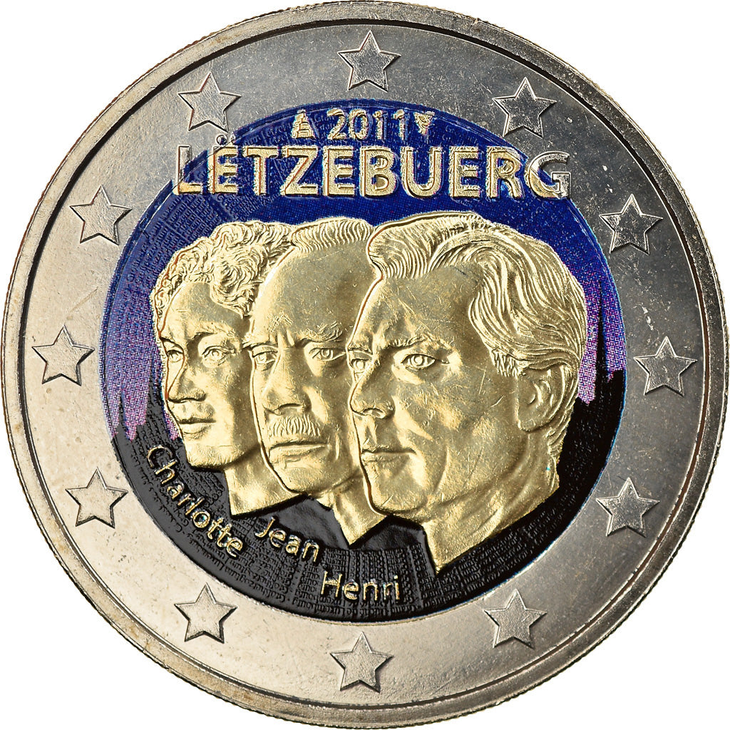 Luxembourg, 2 Euro, Jean of Luxembourg - Nassau, 50th Anniversary of his