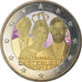 Luxembourg, 2 Euro, royal wedding, 2012, Colourized, MS(63), Bi-Metallic, KM:120