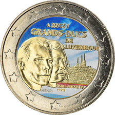 Luxemburg, 2 Euro, Grands Ducs de Luxembourg, 2012, Utrecht, Colourized, UNZ
