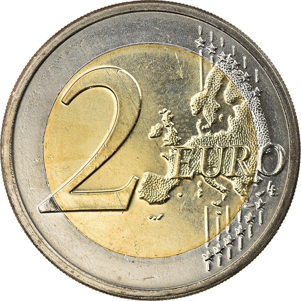 Luxembourg, 2 Euro, Pont Grande Duchesse Charlotte, 2016, Colourized, MS(63)