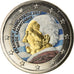 Greece, 2 Euro, Nikos Kazantzakis, 2017, Colourized, MS(63), Bi-Metallic, KM:New